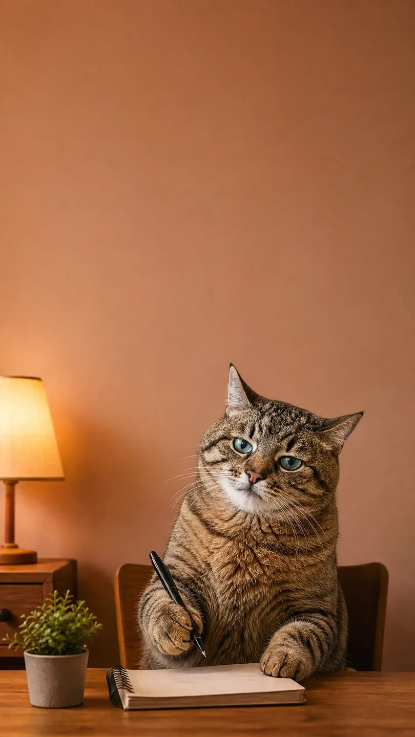 Fundo de meme: gato escrevendo