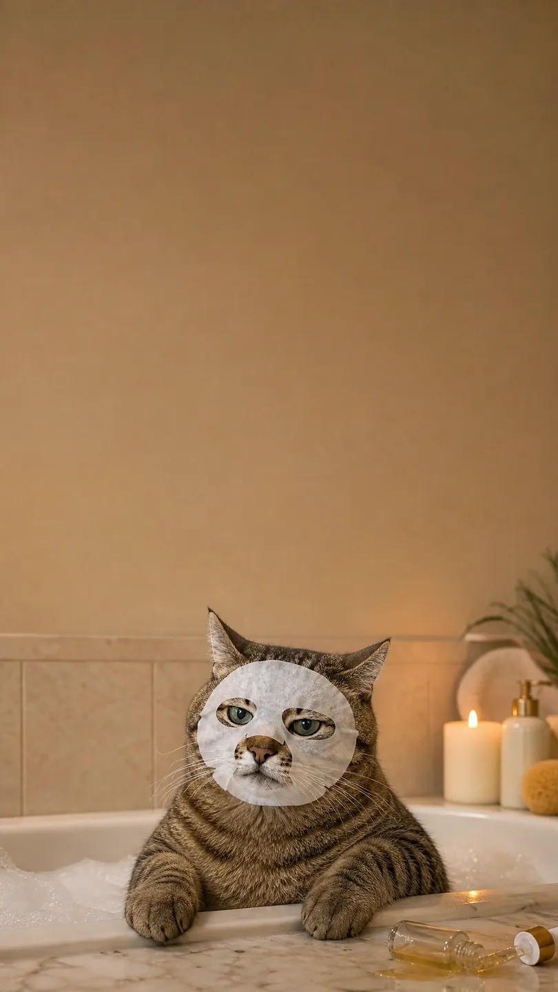 Fundo de meme: gato no banho